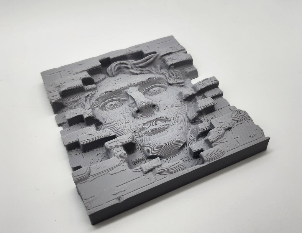 Face in the Brick Wall Sculpture - No Supports