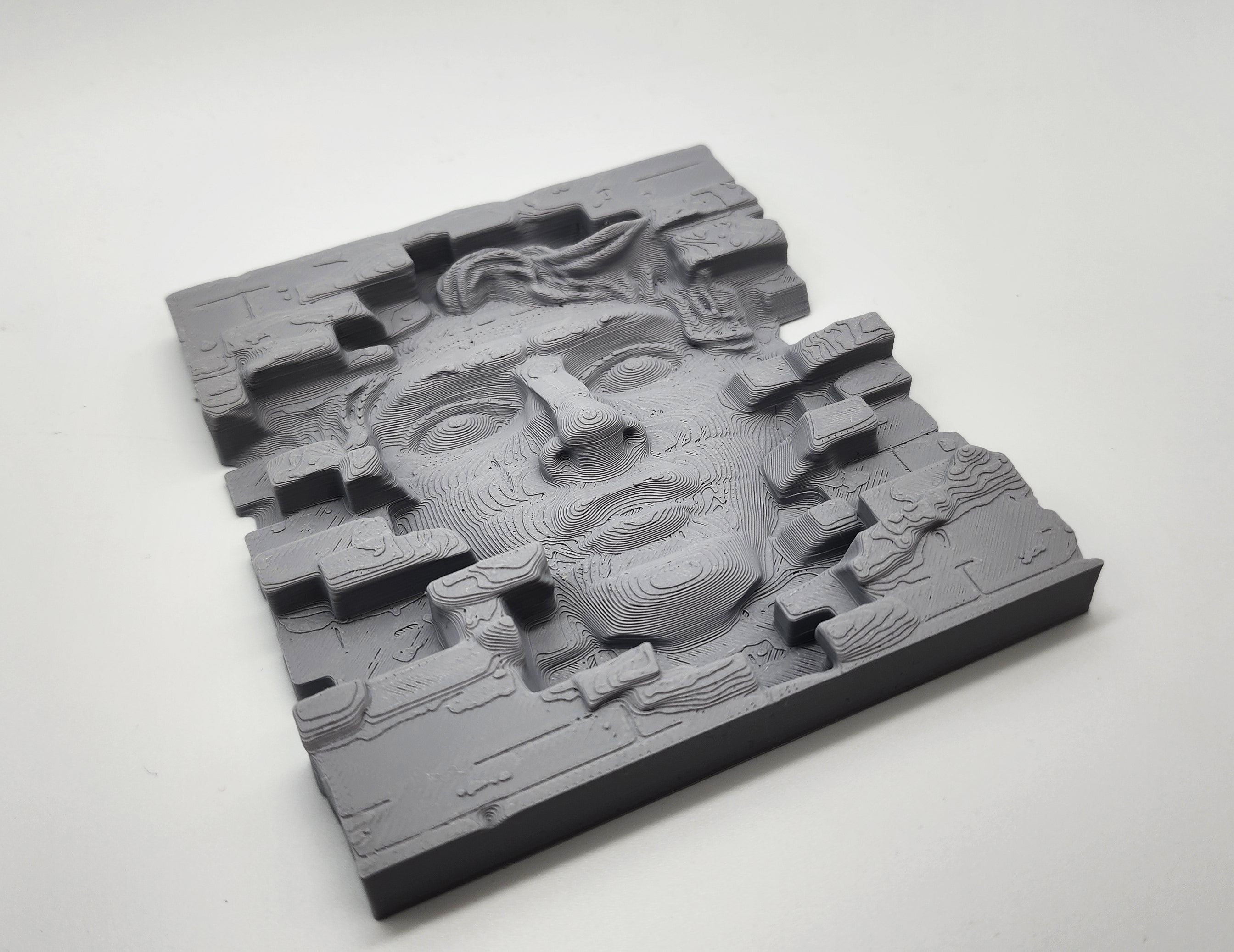 Face in the Brick Wall Sculpture - No Supports