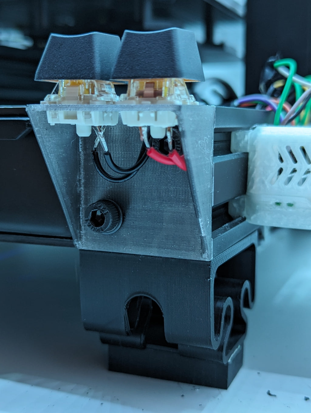 4040 extrusion endcap - dual keyswitch mount