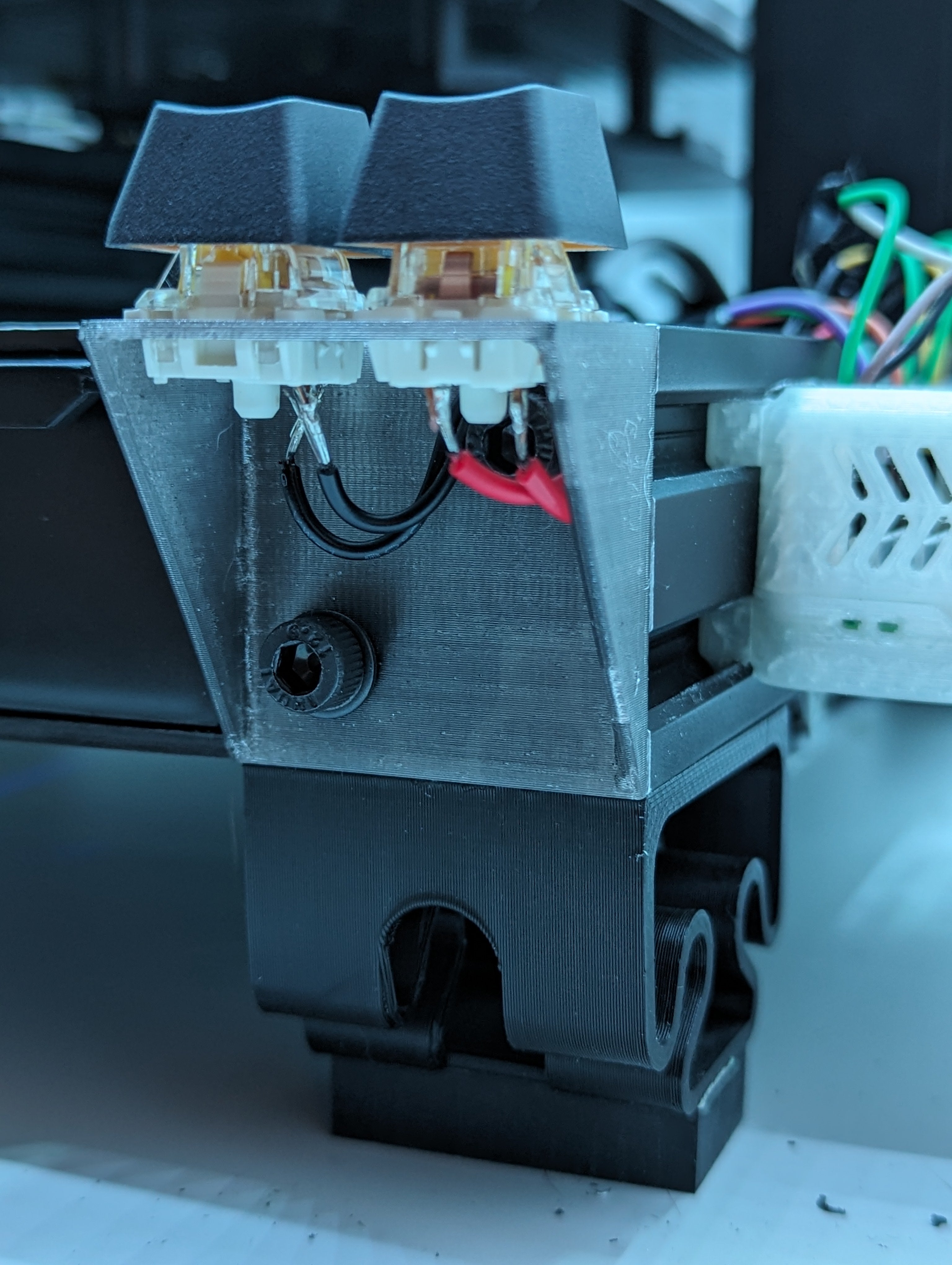 4040 extrusion endcap - dual keyswitch mount