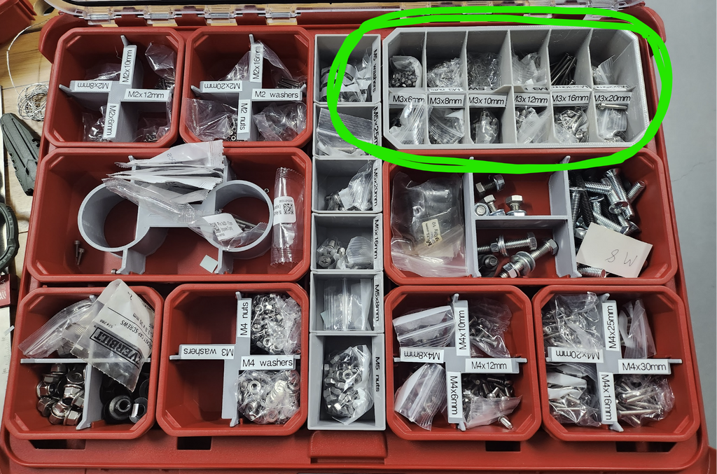6X2 Ice cube tray Packout low profile outer row