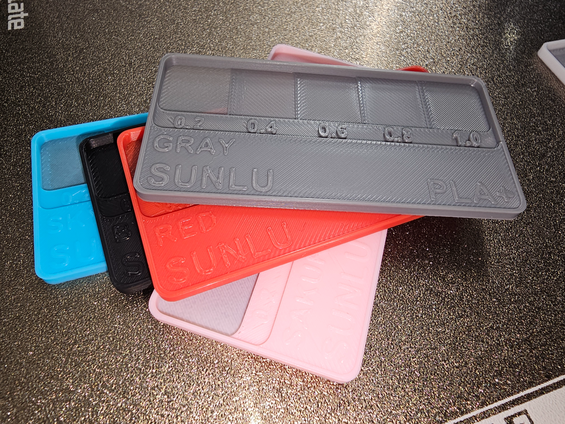 SUNLU Filament Swatches