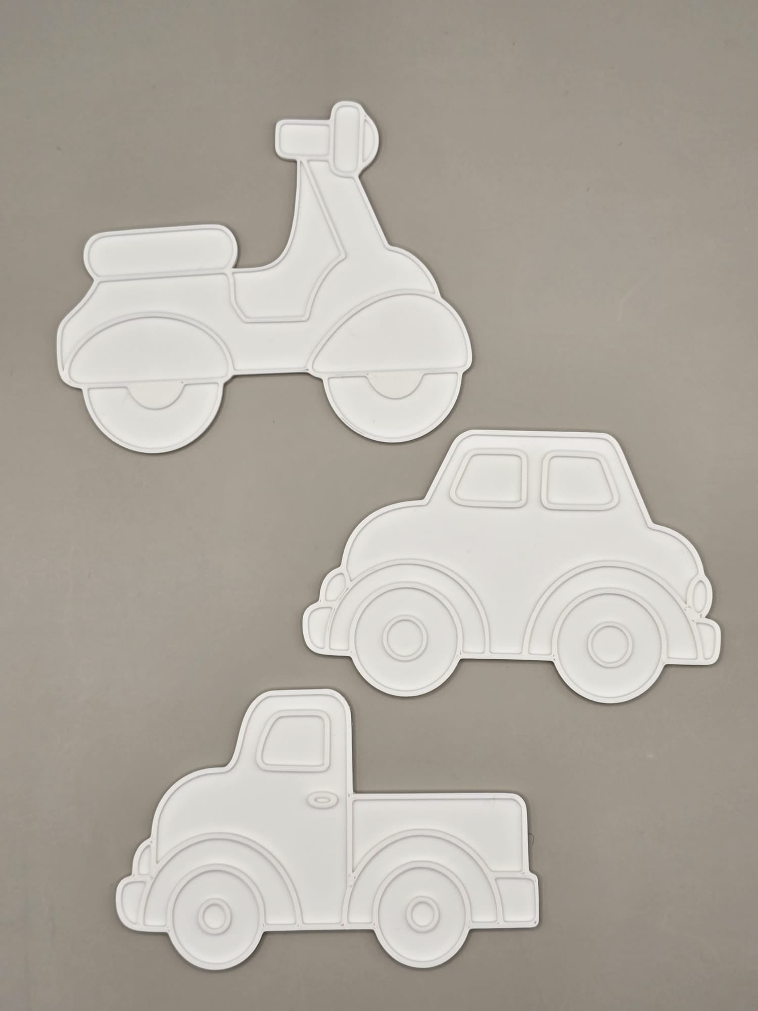 Scooter Truck Car Coloring Craft Set