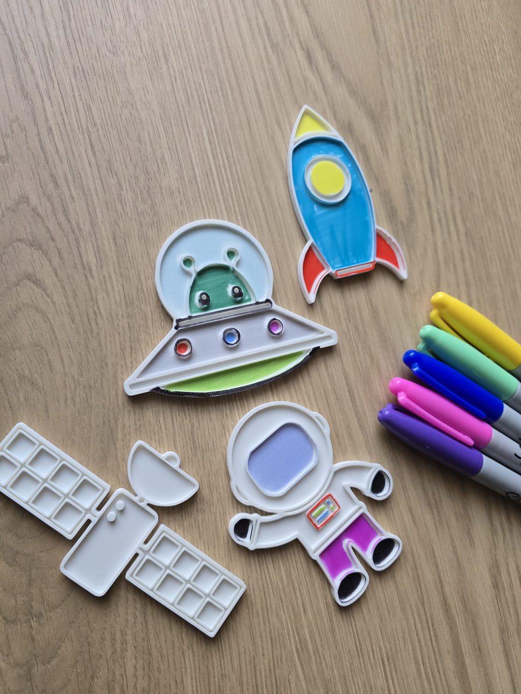 Cute Space Coloring Color Marker Acrylic Set Alien