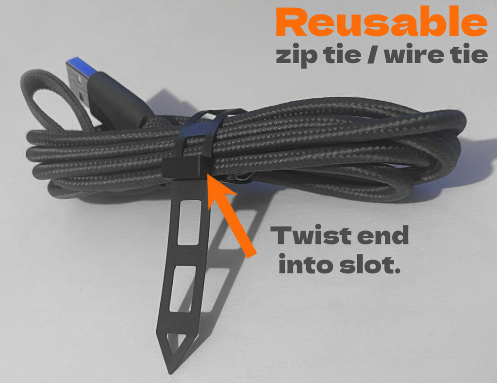 Reusable Cable Tie / Zip Tie V1- Easy to use