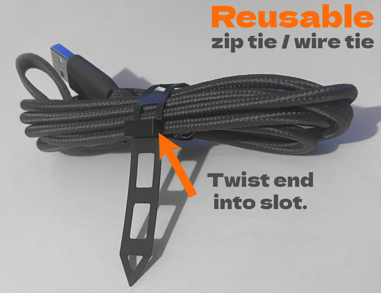 Reusable Cable Tie / Zip Tie V1- Easy to use