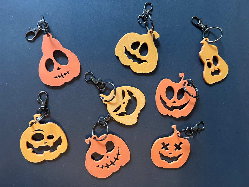 Halloween Keychains 8 Jack O' Lanterns