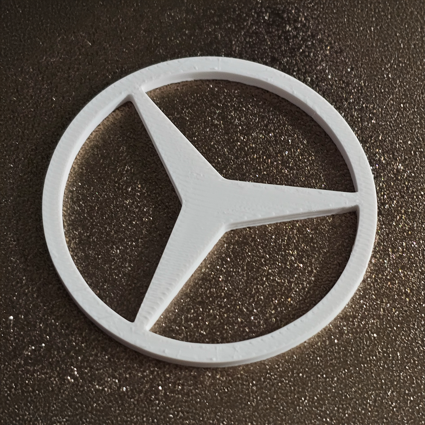 Mercedes Benz Emblem Logo - 3D Printed (No Text)