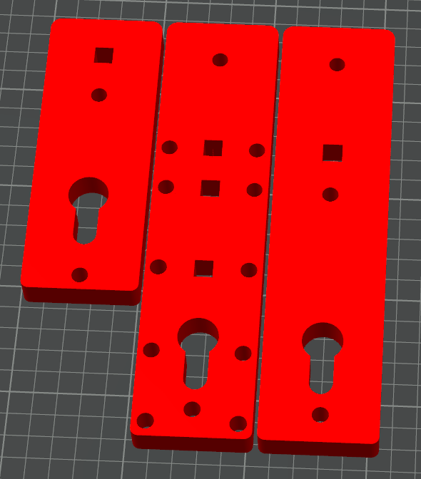 TEMPLATE FOR INSTALLING DOOR HANDLES 72mm 92 mm