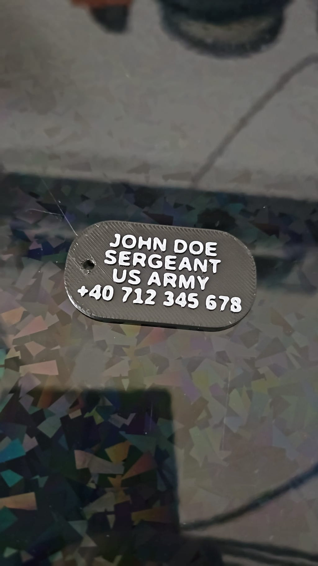 Customizable Military dog tag