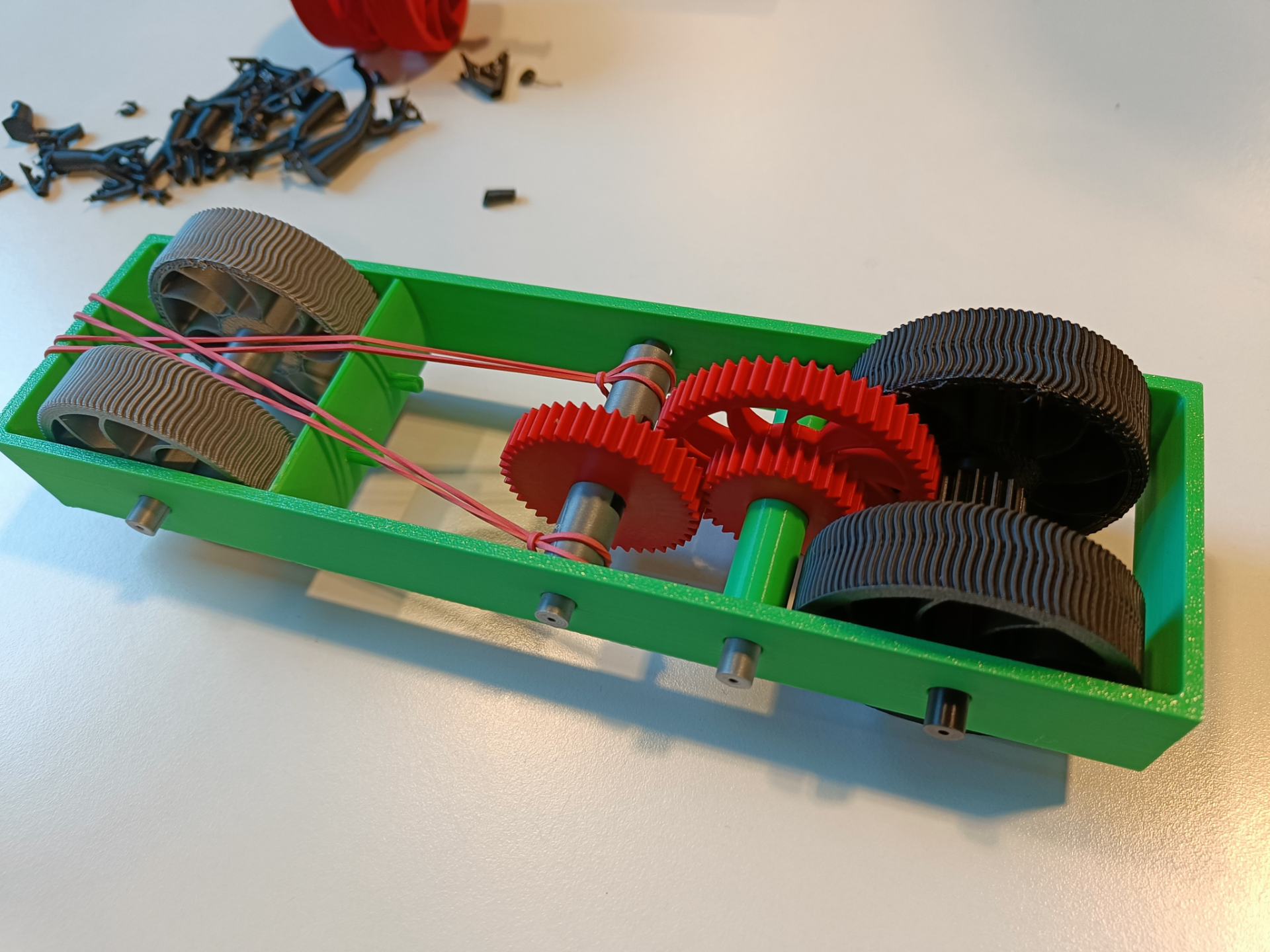 Rubberband speedster car