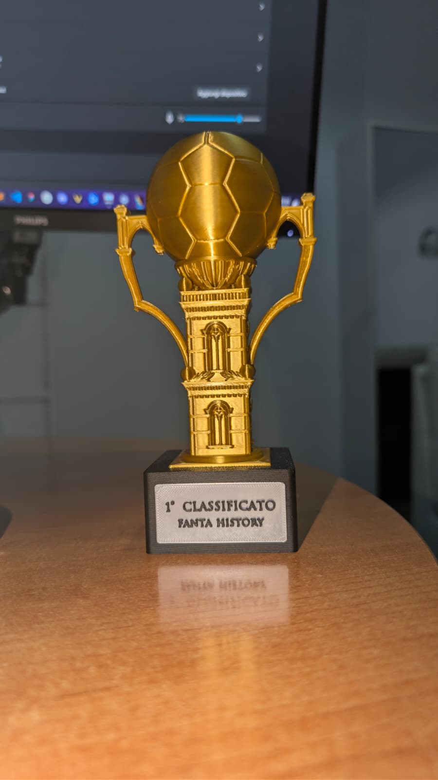 Roman Style Soccer Trophy