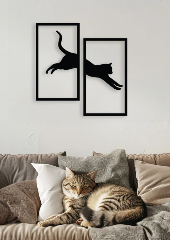 Portal Cat - 2 Piece Wall Art