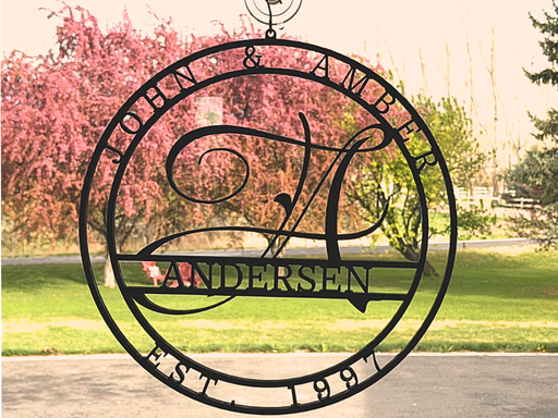 Make your own Circular Monogram Sign