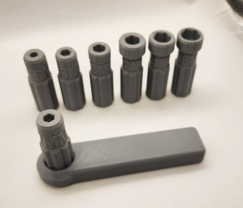 Metric Socket Set w/Wrench 6, 7, 8, 10, 12, 14, 16mm.