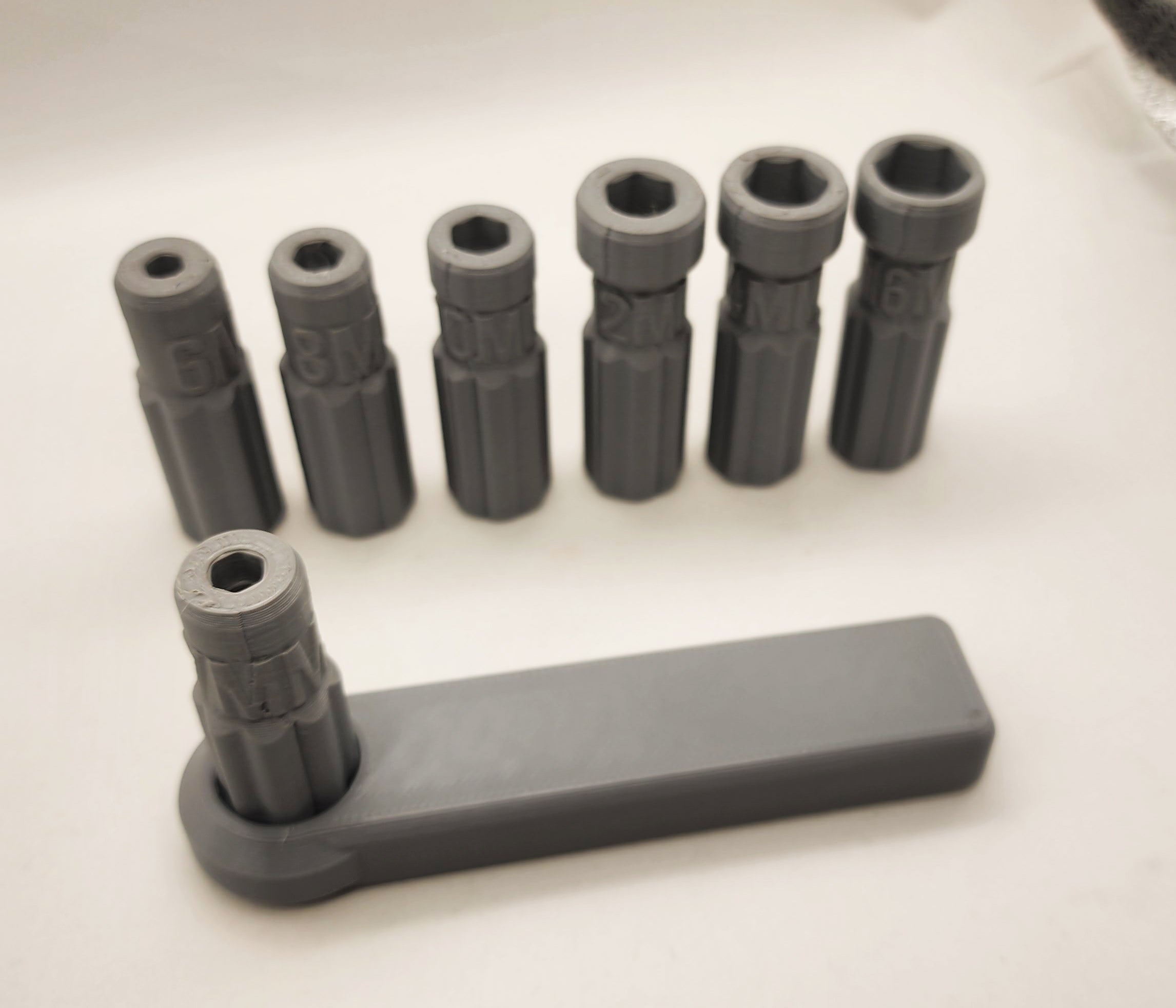 Metric Socket Set w/Wrench 6, 7, 8, 10, 12, 14, 16mm.