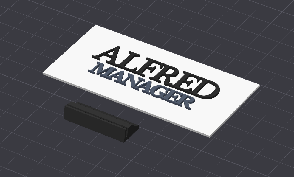 Desk name plate with stand (editable)