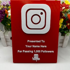 Instagram Award Plaque