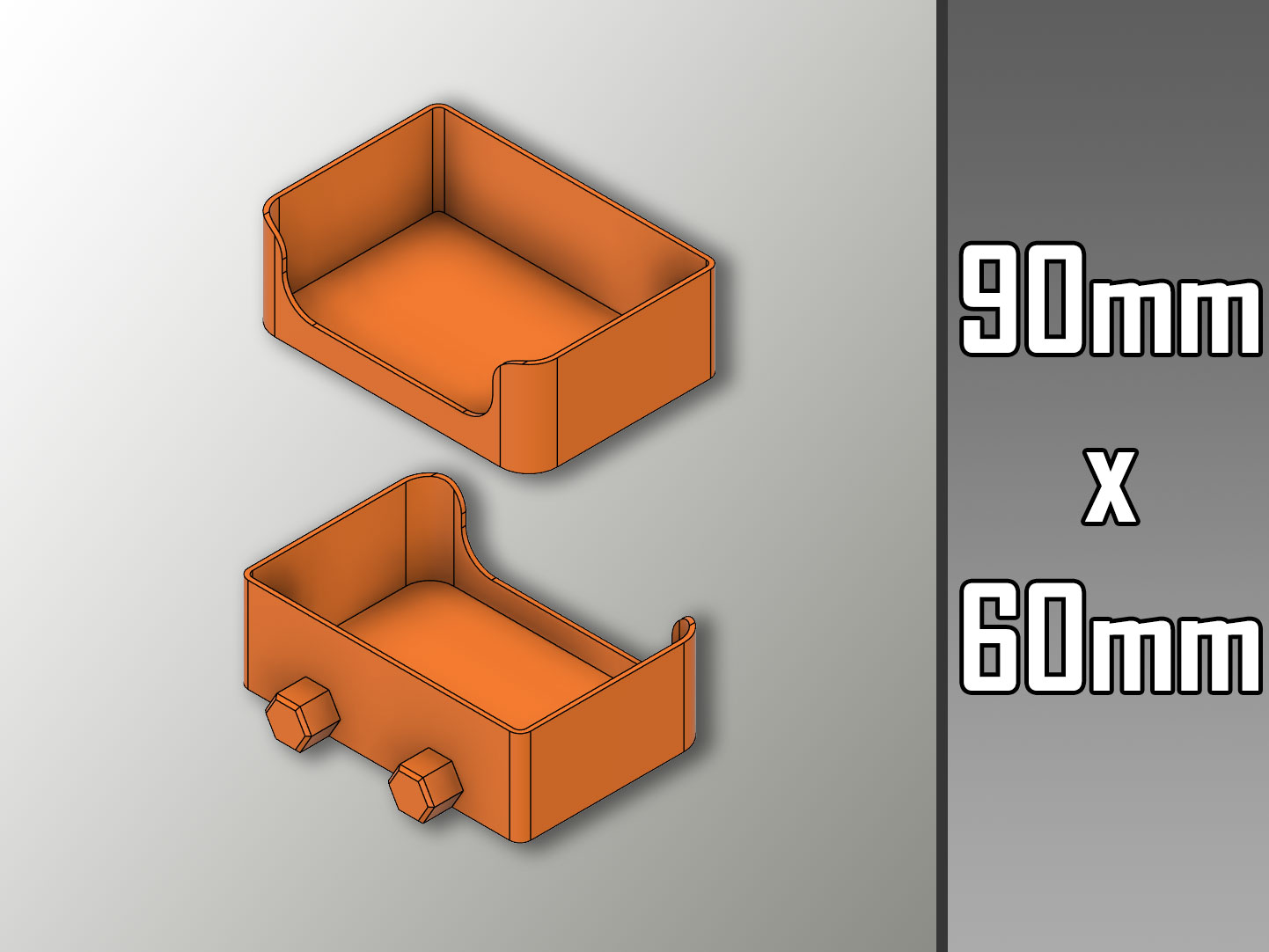 Set of 60mm Deep Shelves or Holders