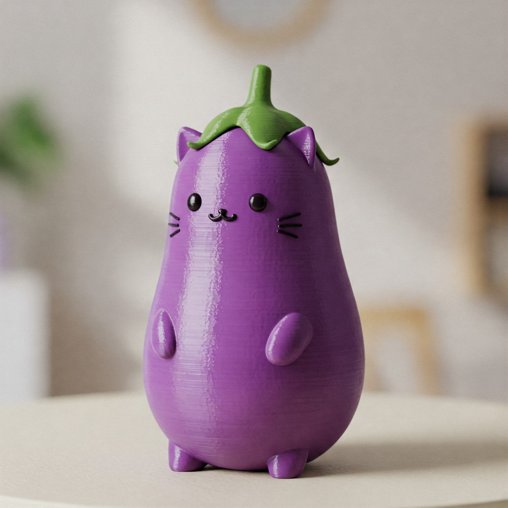 cute cat eggplant