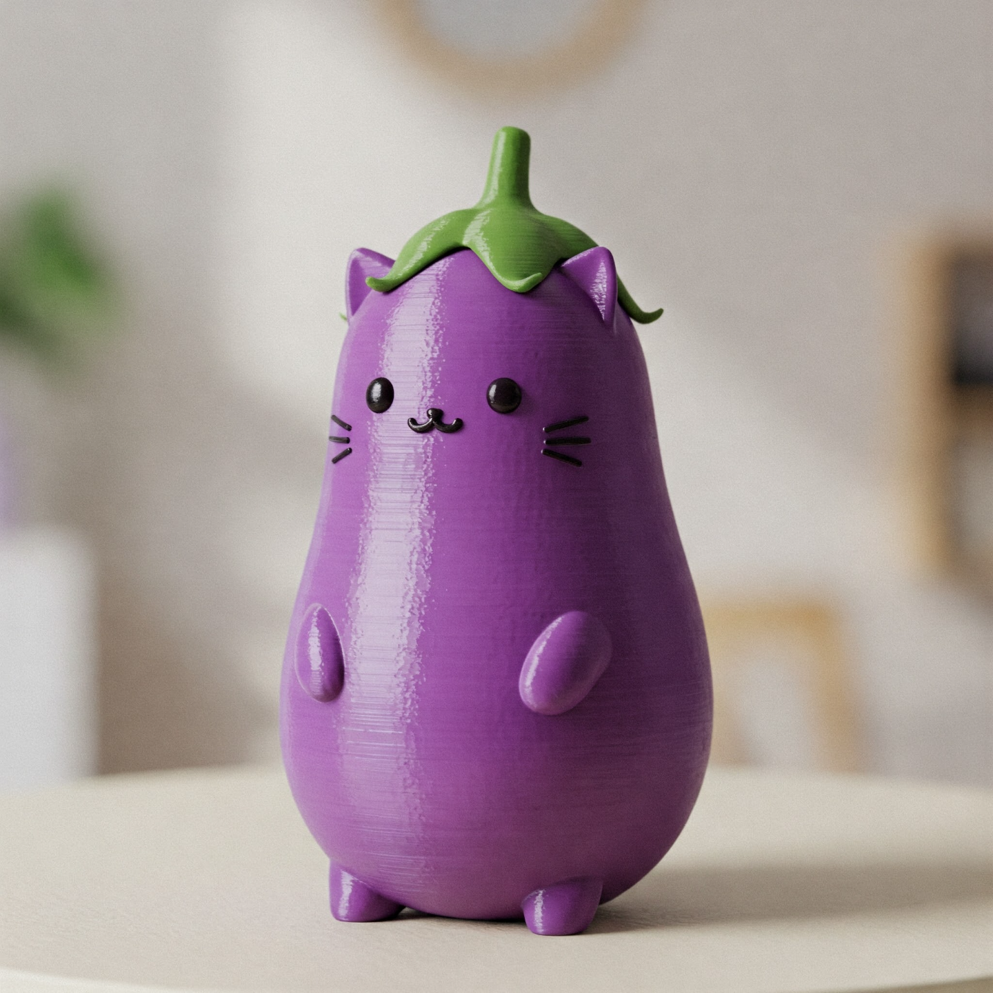 cute cat eggplant