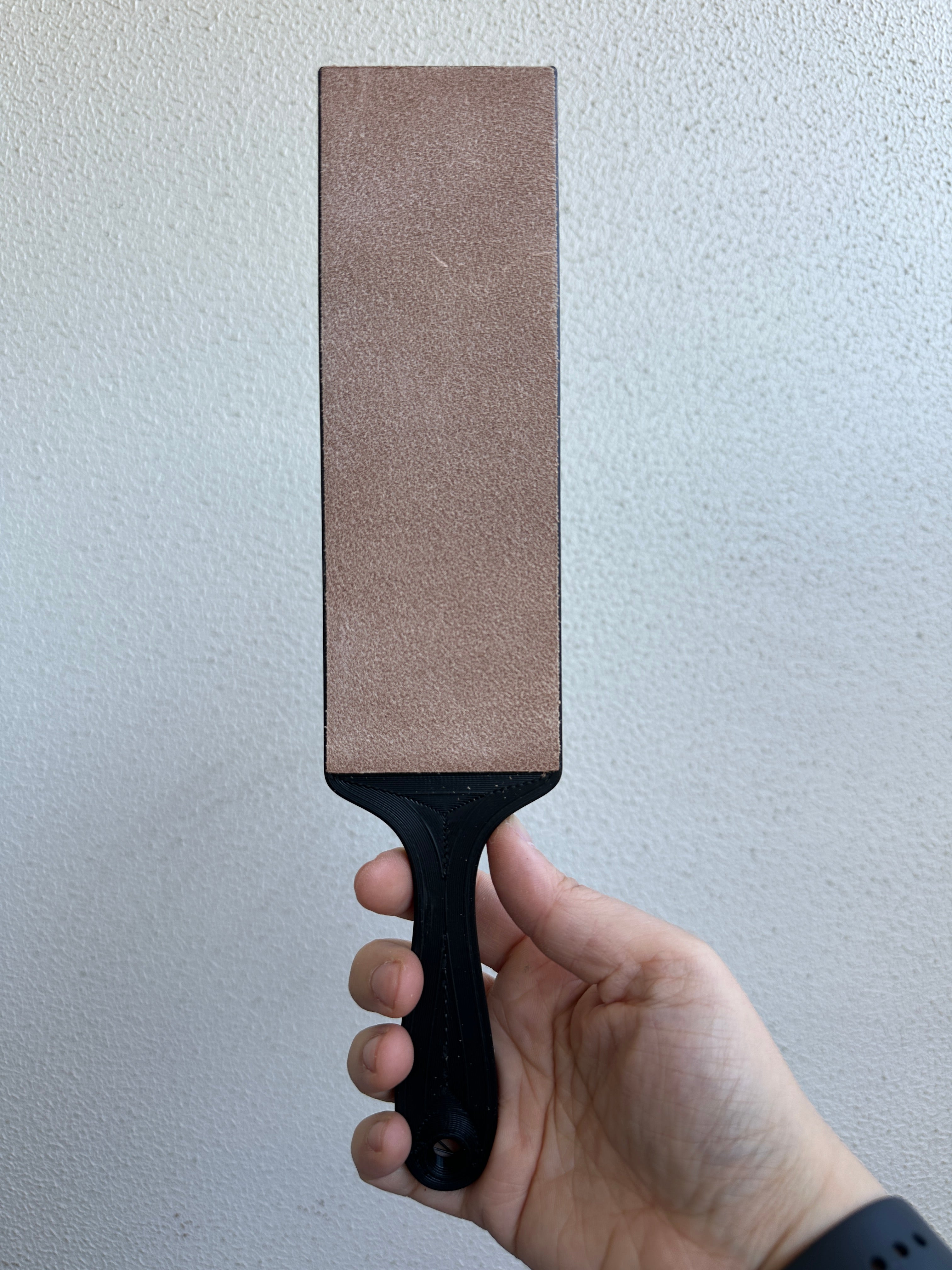 Leather strop handle