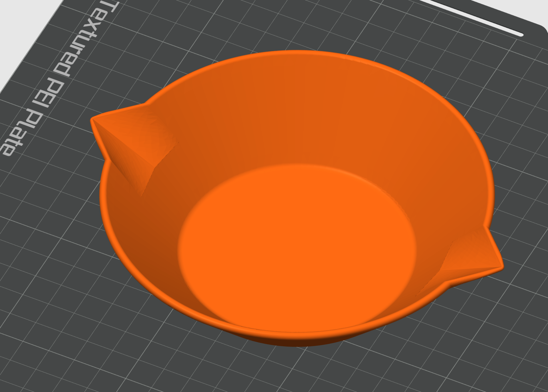 Bowl for a scale with dual pouring spout