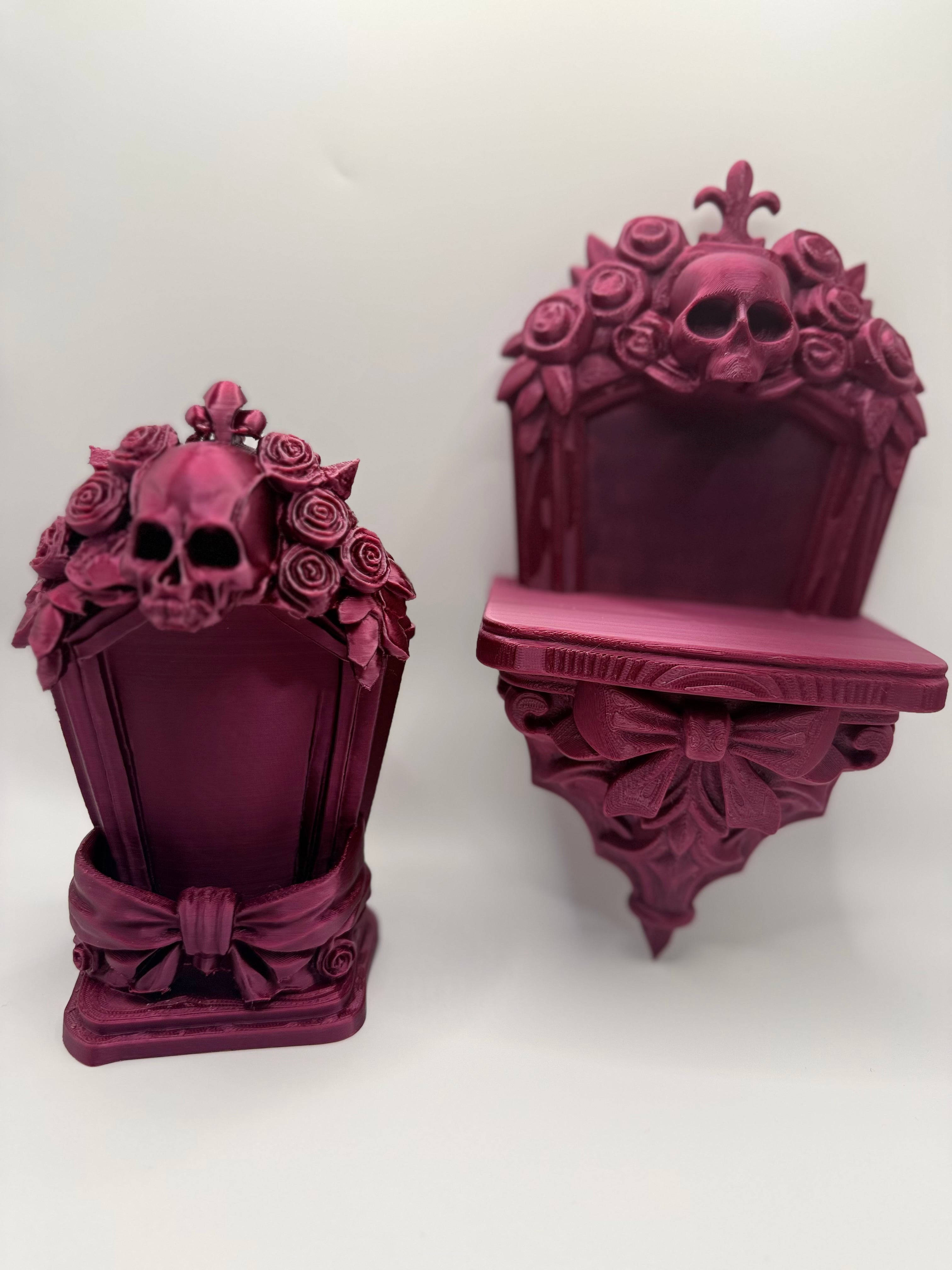 Gothic Coffin Skull BBW Soap Holder & Shelf