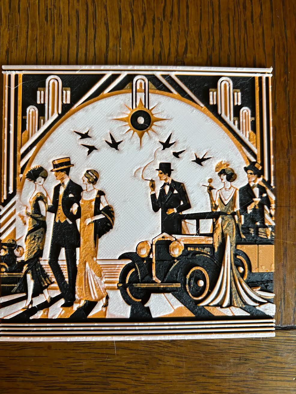 Hueforge Tile Art Deco scene