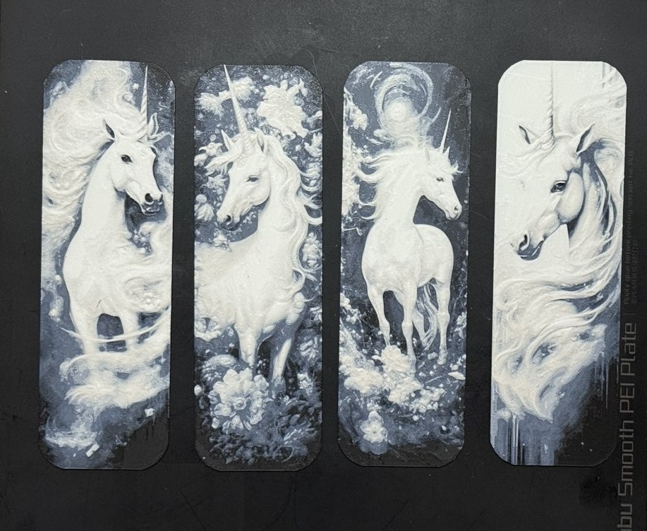 Set of 4 Unicorn Fantasy Bookmarks