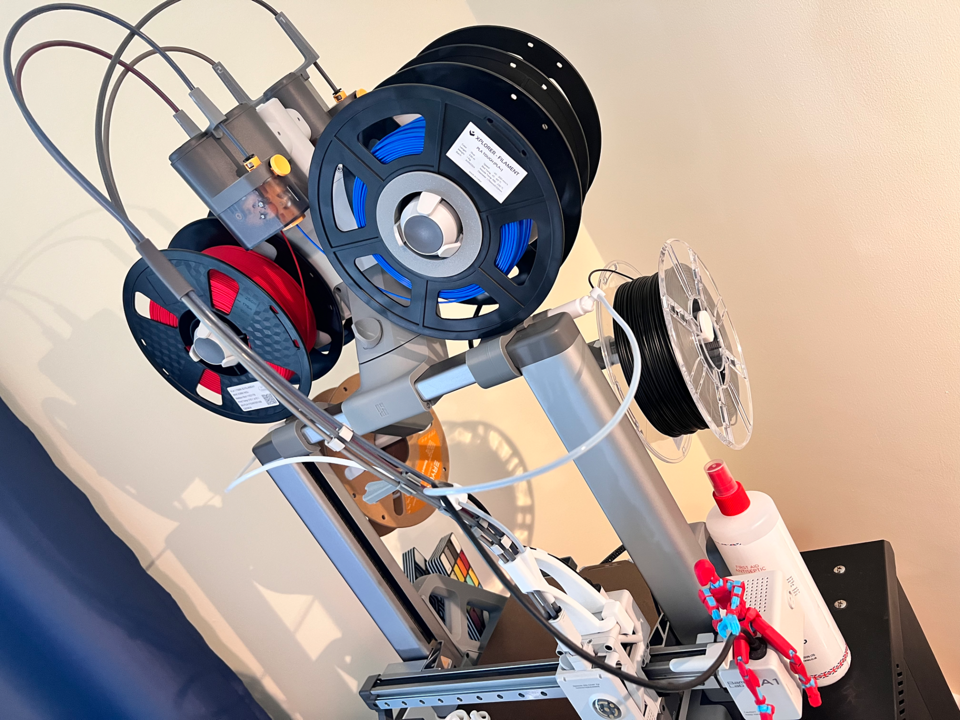 BambuLab A1 Spool Holder with Bearings 608 V3