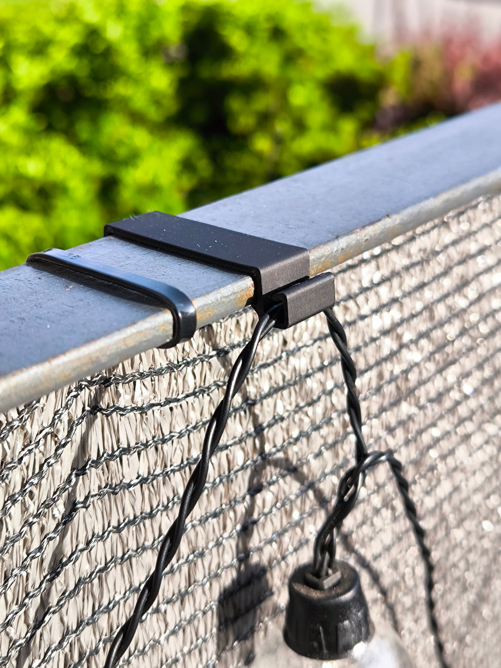 Balcony terrace hook for wires etc