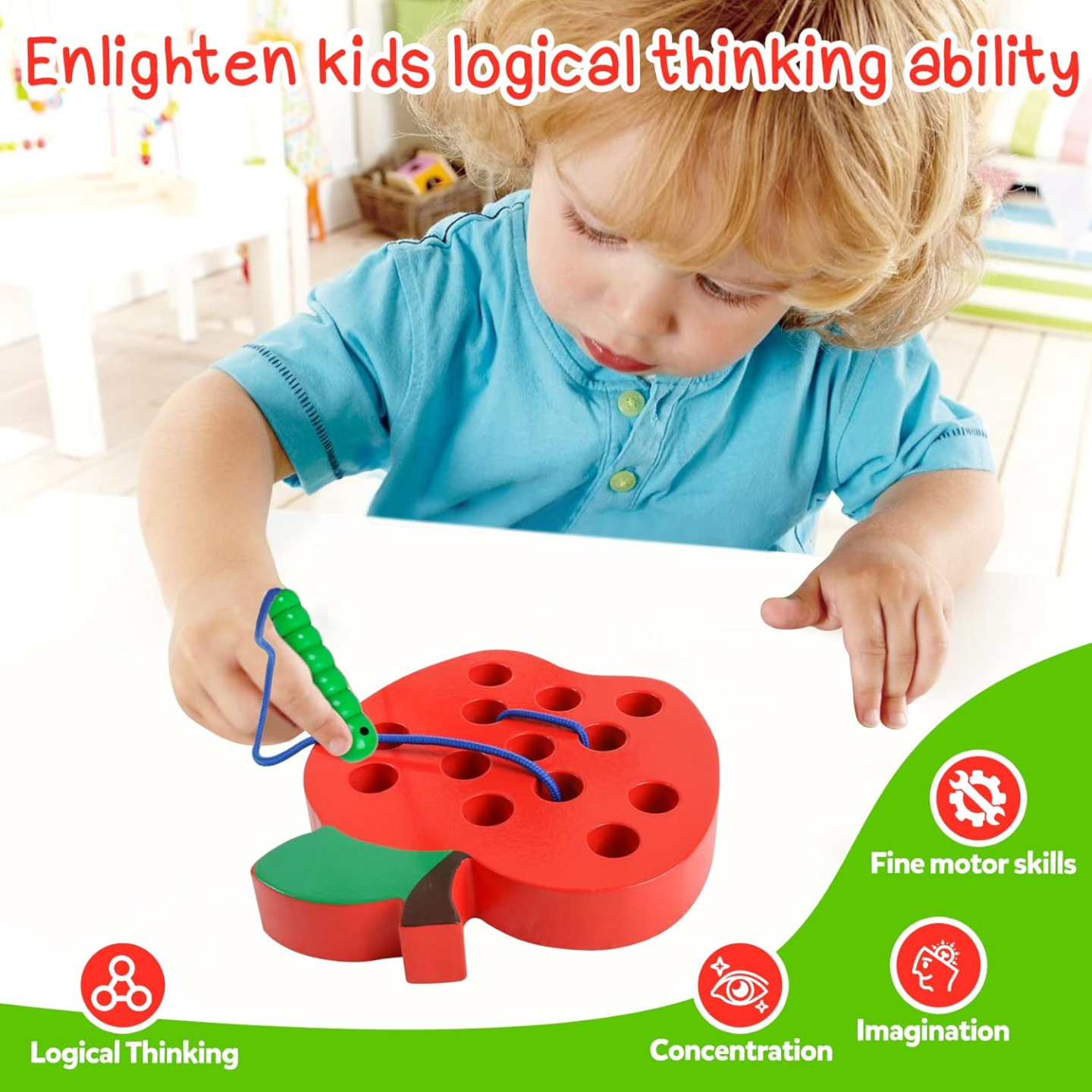 Apple Lacing Toy for Kids