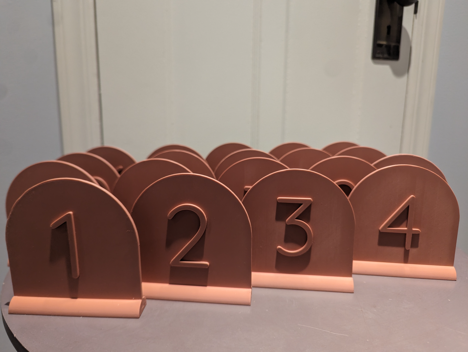 Wedding table numbers