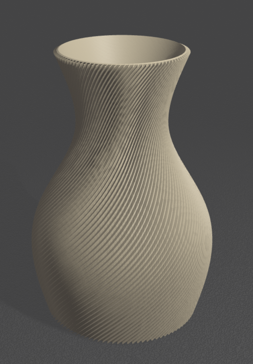 Elegant Ribbed Vase | Spiral Mode Compatible