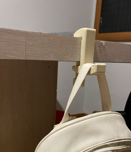 Hook with clamp for desk / gancio per scrivania