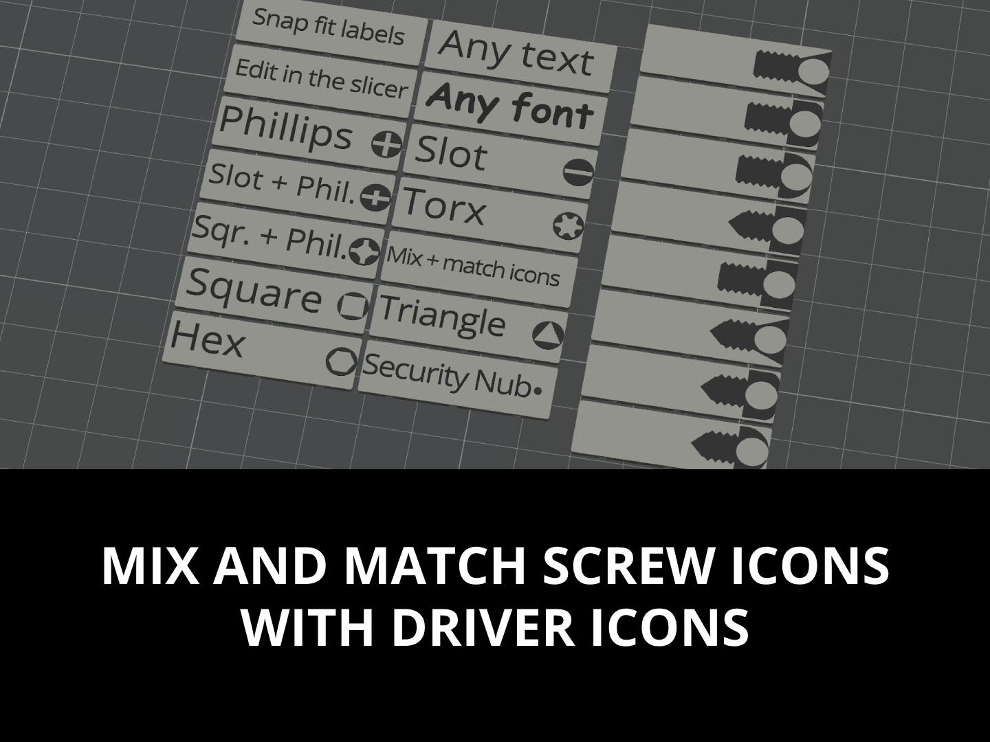 Cullenect Swappable Labels for Gridfinity and More