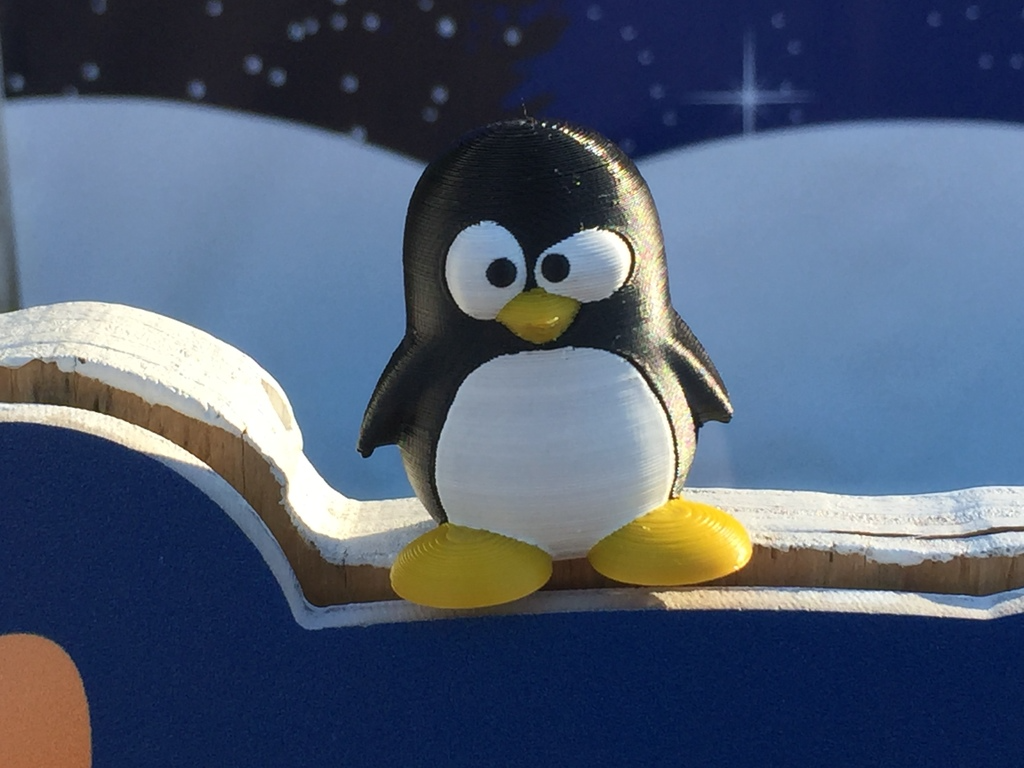 Linux Tux penguin decoration (Multi-/Single color)