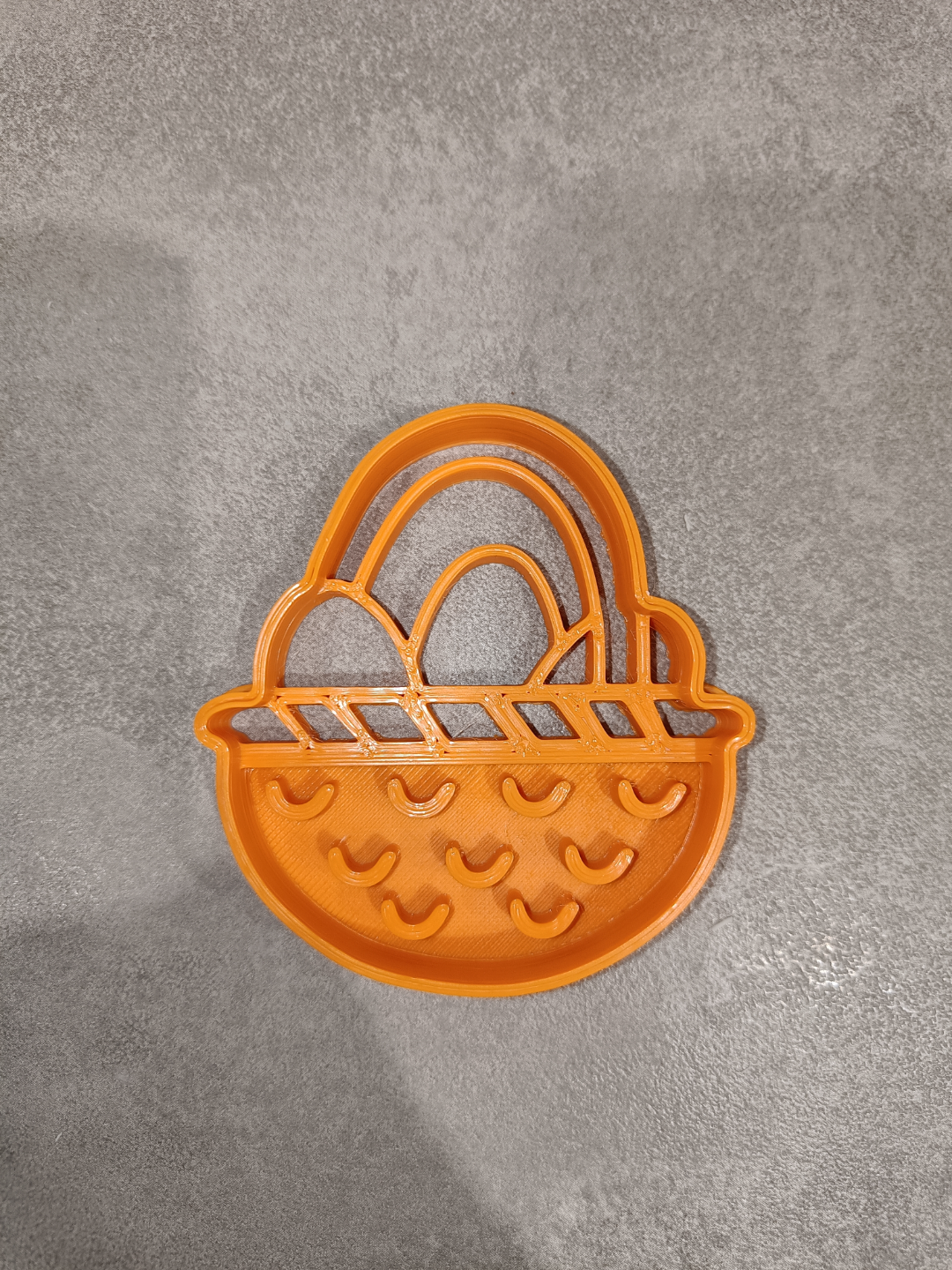 Easter egg basket cookie cutter