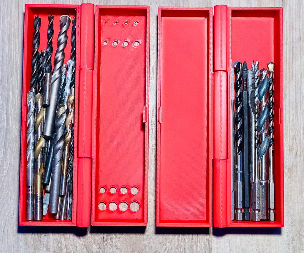 Drill Bit Hinged Box