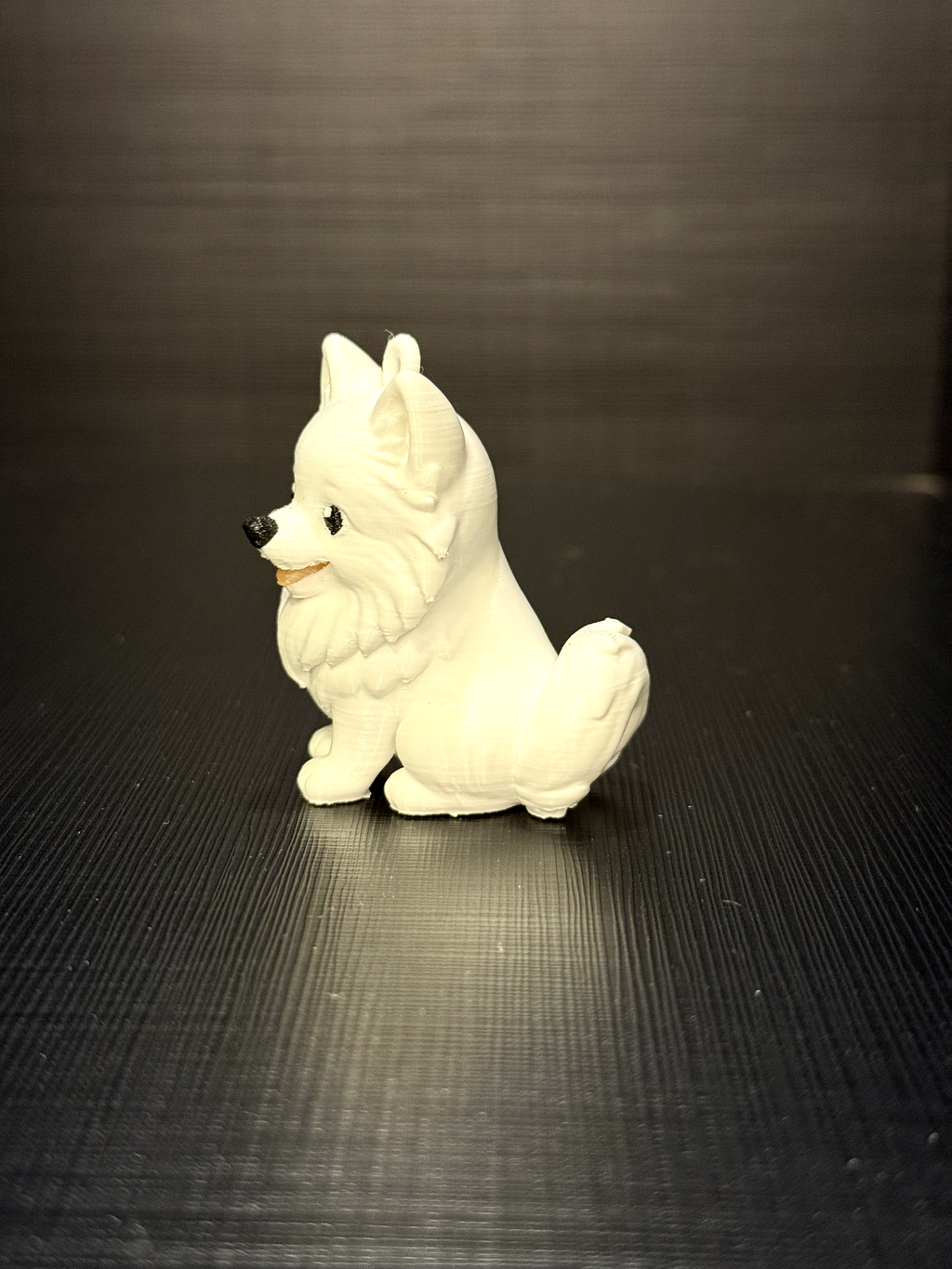 Chaveiro Miniatura Cachorro Spitz Branco