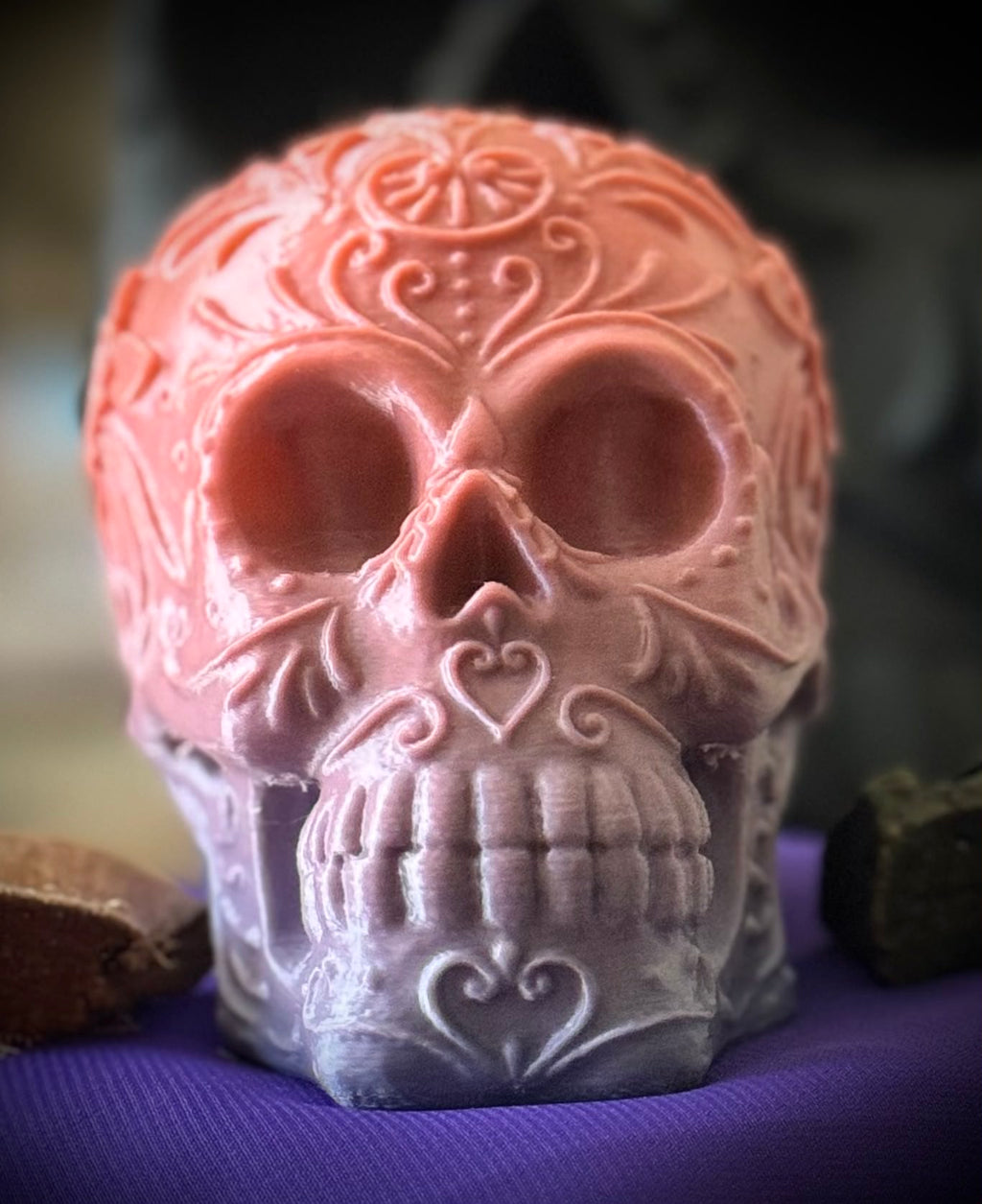 Floral Detail Halloween Skull