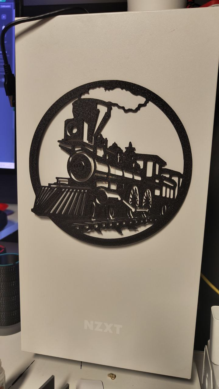 Vapor train wall art
