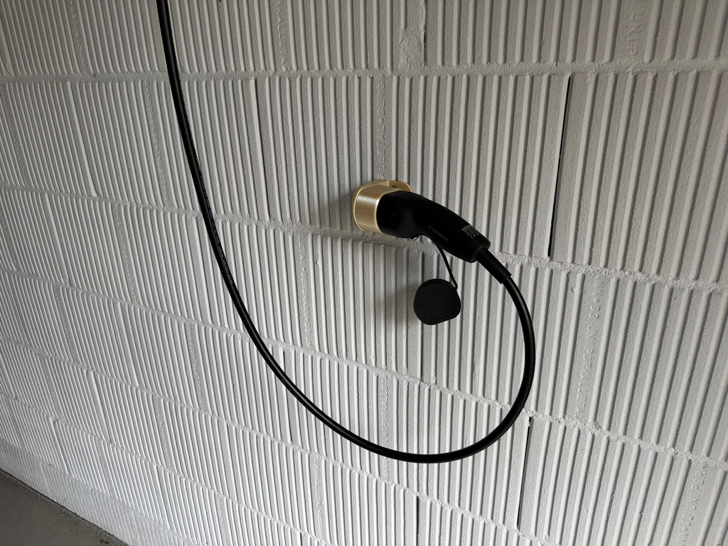 ev charger type 2 cable wallmount plug holder