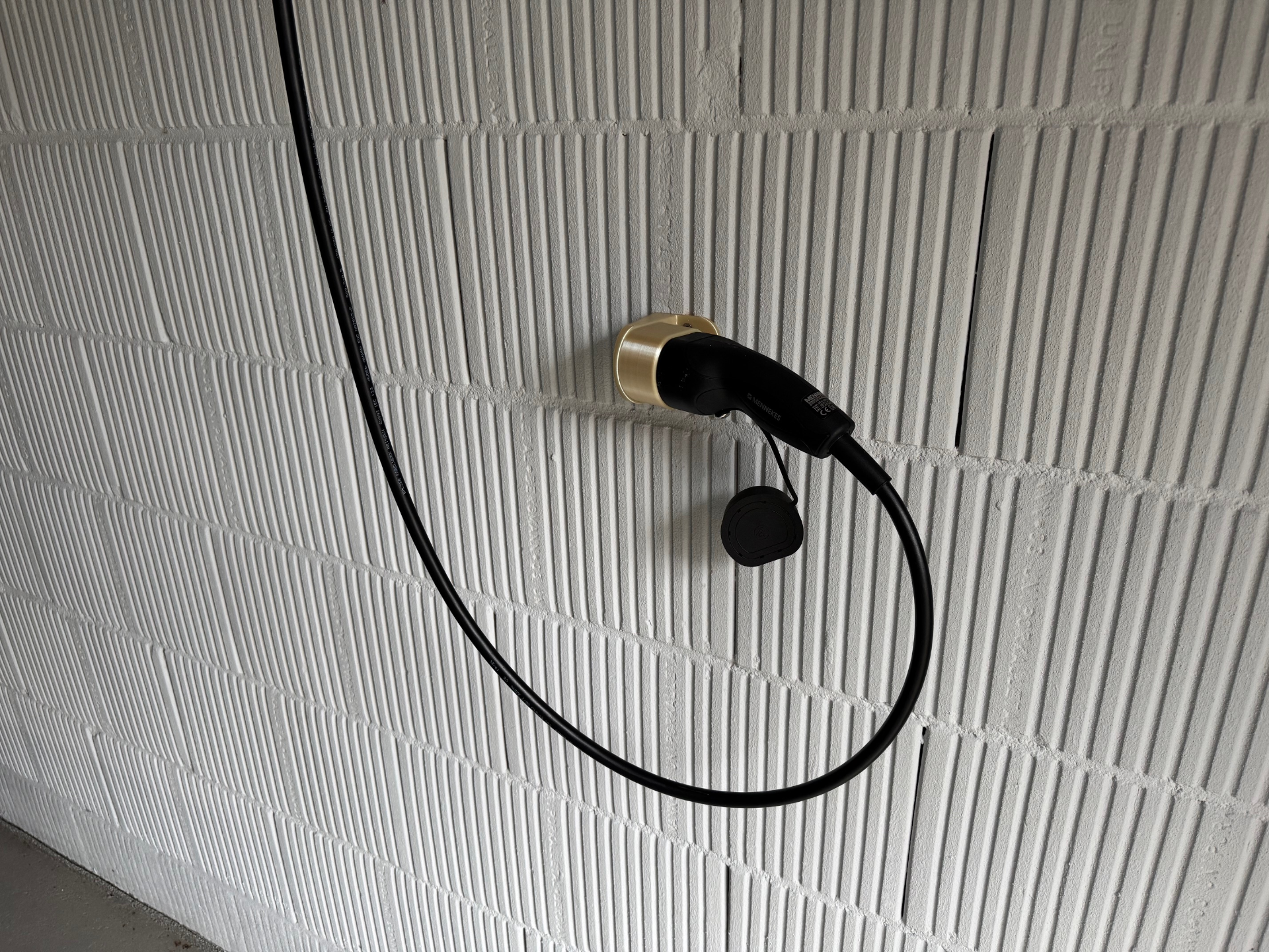 ev charger type 2 cable wallmount plug holder