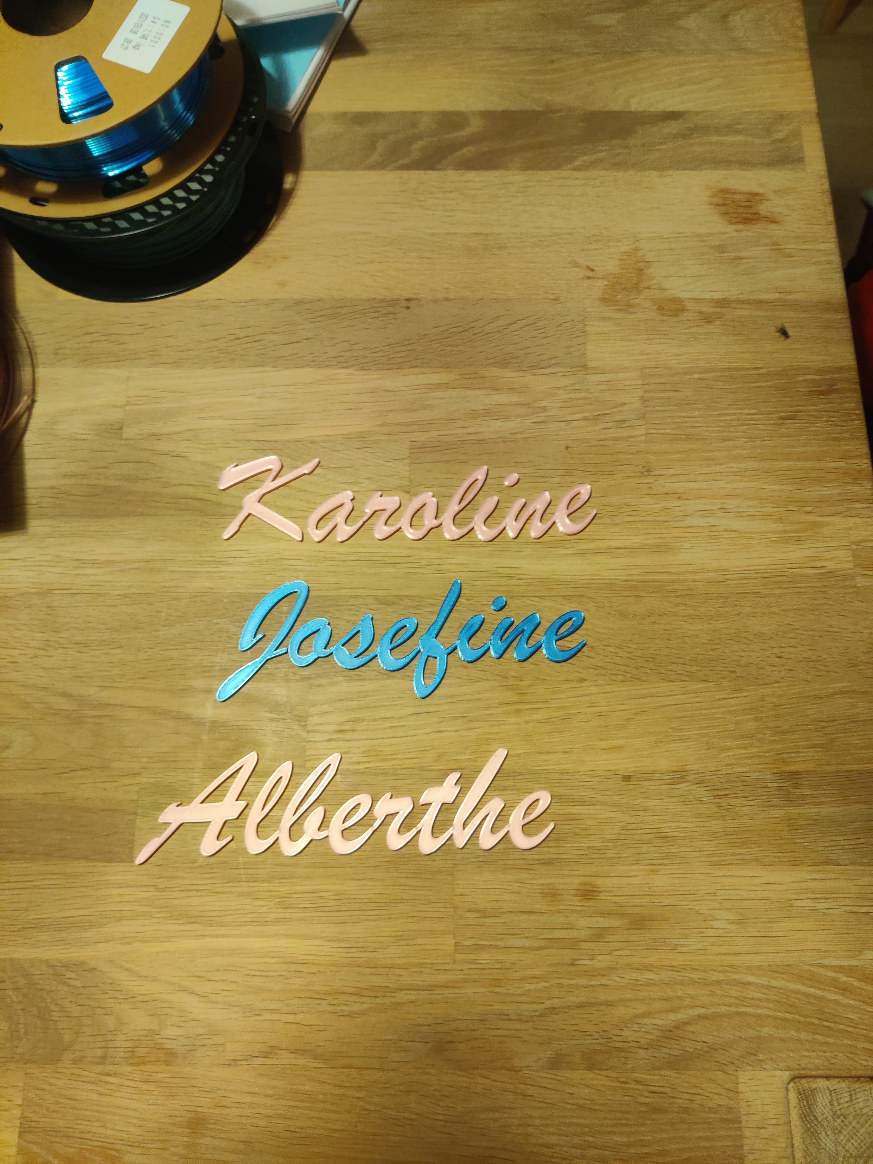 Name sign.
