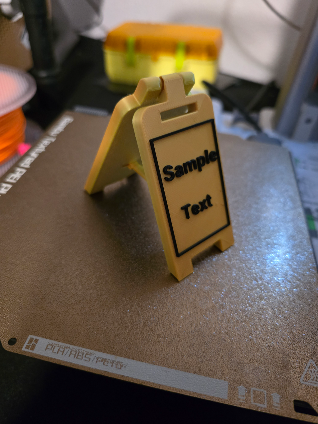 Customizable Caution Sign - Print in Place!