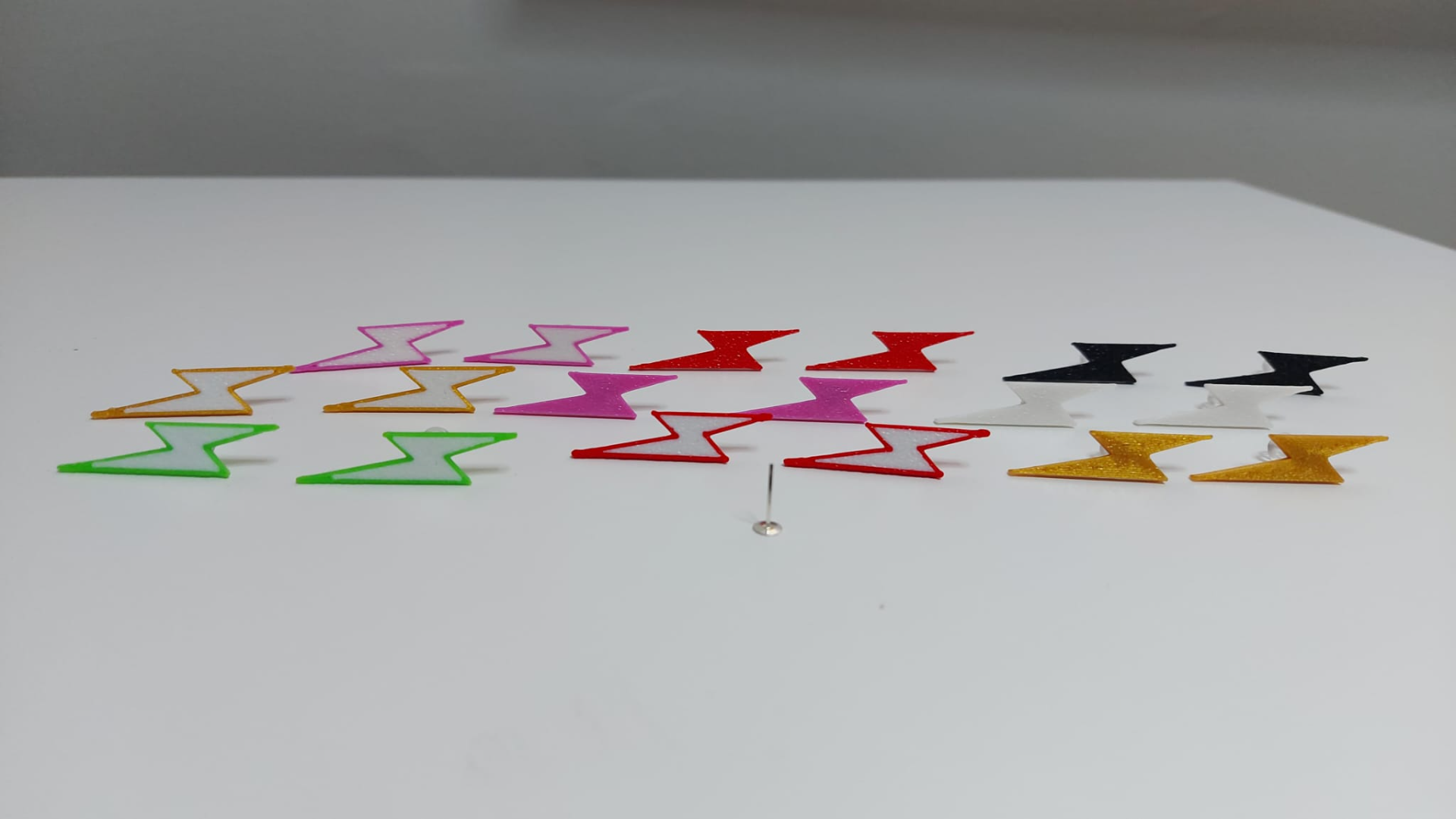 pendientes rayo lightning bolt earrings