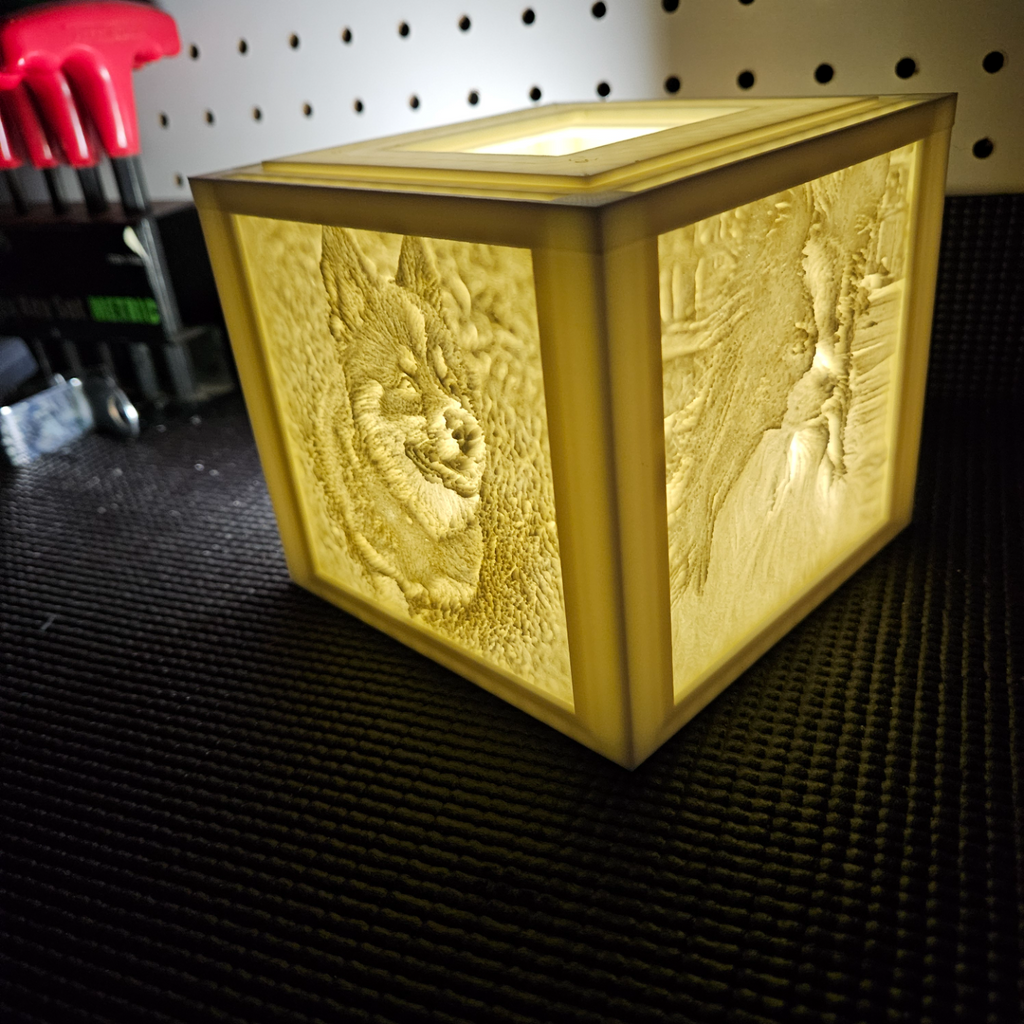 Lithophane Box with Swappable Lithophanes and Top