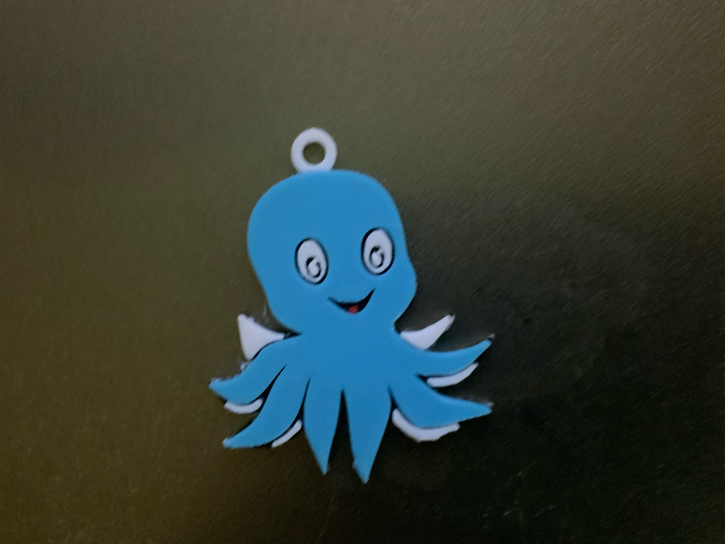 cute animal ,oli the octopus keychain \ necklace charm (free for commercial use)